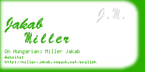 jakab miller business card